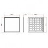 Panel LED ściemnialny 60x60 36W Back-Lit SRPL60x60-36WH-BL-1-10V wymiary