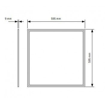 Panel LED ściemnialny 60x60 36W SRPL60x60-36WH-1-10V wymiary